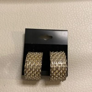 Women's Vintage Unbranded Clip On Earrings Silver 2 inches